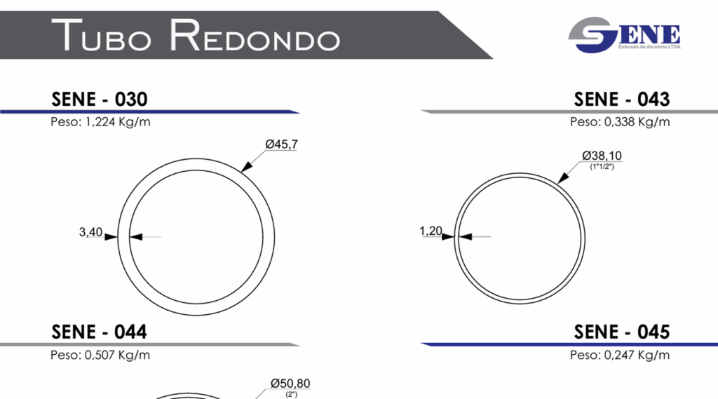 Catálogo Sene - Tubo Redondo.