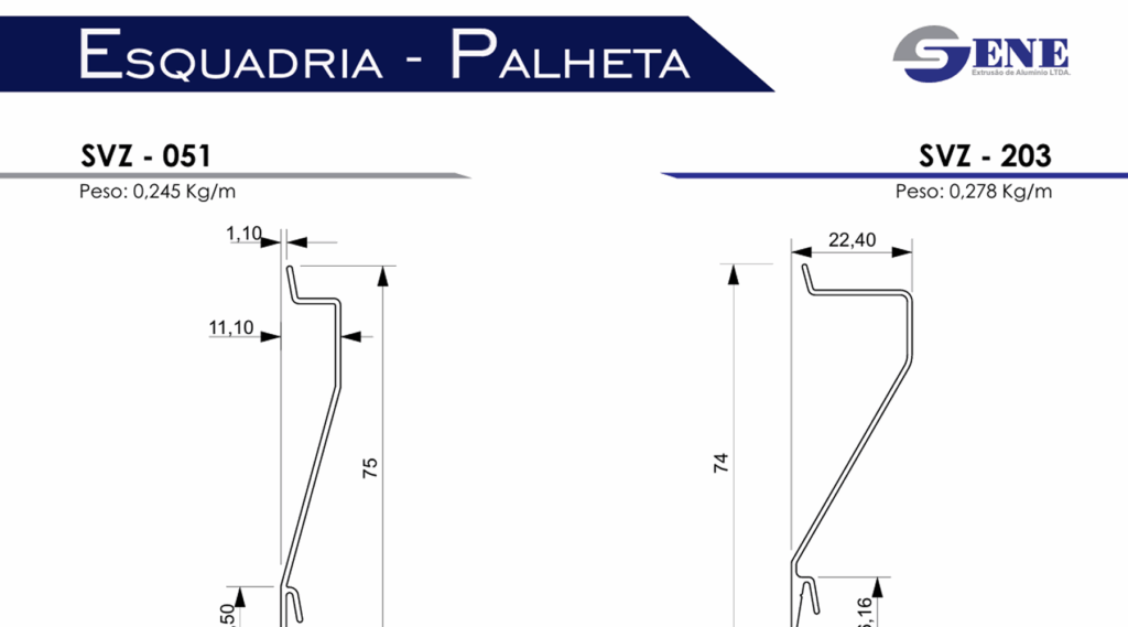 Catálogo Sene - Esquadria - Palheta.